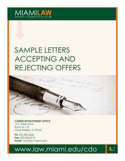 sample letter accepting offer #1