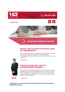 AGENTS, ARE YOU READY FOR ESTATE AGENT ACT