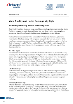 Marel Poultry and Harim Korea go sky high