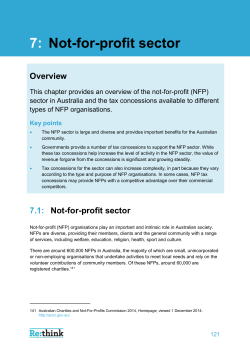 Not-for-profit sector
