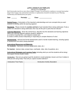 Planning Templates