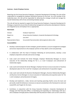 Head of Employer Services