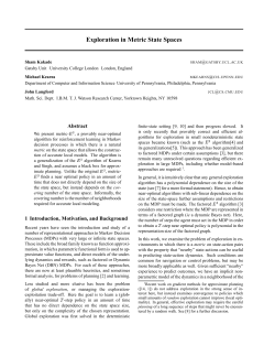 Exploration in Metric State Spaces