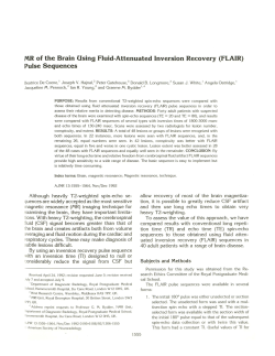 MR of the Brain Using Fluid-Attenuated Inversion Recovery (FLAIR