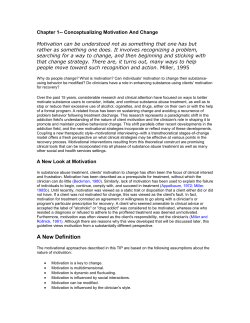 Chapter 1-- Conceptualizing Motivation And Change