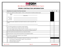 prime contractor information