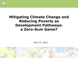 Mitigating Climate Change and Reducing Poverty as Development