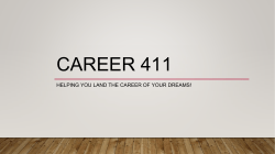 CAREER 411