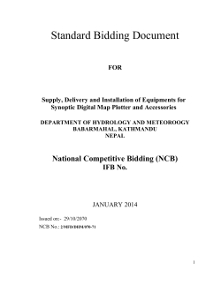 Procurement of Goods - Department of Hydrology and Meteorology