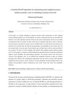 A hybrid GRASP for minimizing total resource weighted tardiness