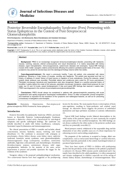 Posterior Reversible Encephalopathy Syndrome (Pres)