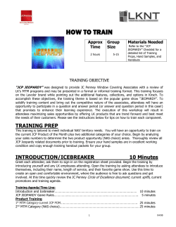 JCP Jeopardy How To Train