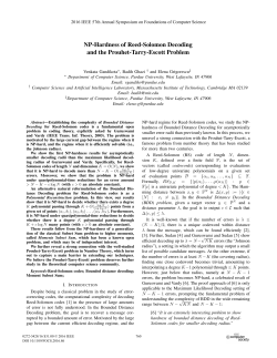 NP-Hardness of Reed-Solomon Decoding and the Prouhet