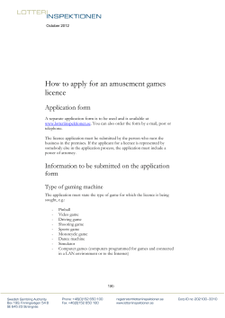 How to apply for an amusement games licence