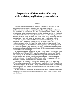 Proposal for optimal document hashes