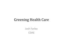 Greening Health Care