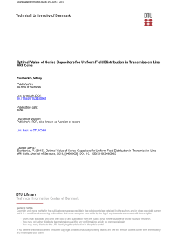 Optimal Value of Series Capacitors for Uniform Field