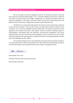 Bank of Thailand - The East Asian Economic Association