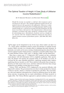 The Optimal Taxation of Height: A Case Study of Utilitarian