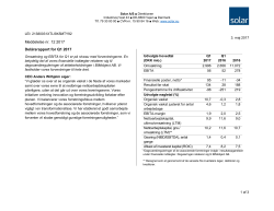 Meddelelse nr. 12 2017 Del&aring;rsrapport for Q1 2017