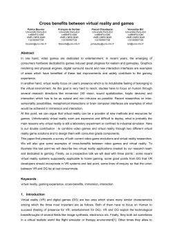 Cross Benefits Between Virtual Reality And Games (PDF