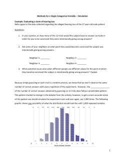 Methods for a Single Categorical Variable &ndash; Simulation Example