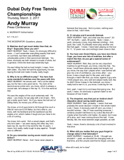 Andy Murray - Dubai Duty Free Tennis Championships