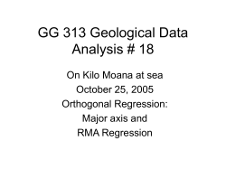 GG 313 Geological Data Analysis # 18