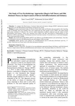 Rogers Self Theory and Ellis Rational Theory