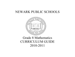 Grade 8 - Newark Public Schools