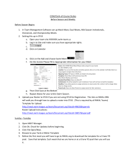 COM and COC Weekly Routine