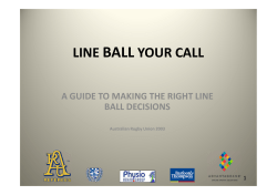 Line Ball Your Call - Auckland June 2015
