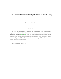 The equilibrium consequences of indexing