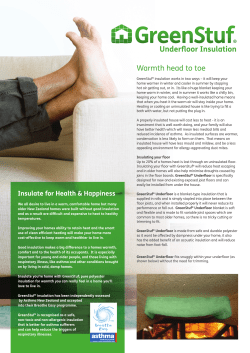 GreenStuf&reg; Underfloor Insulation PDF / 3.2mb