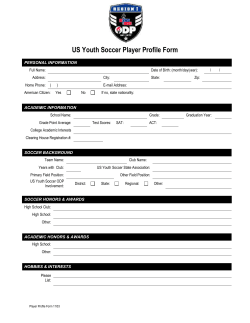 US Youth Soccer Player Profile Form