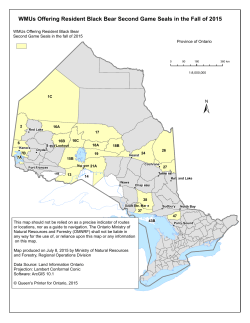 Ontario Wildlife Management Units Offering Resident