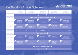 On The Move Activity Schedule