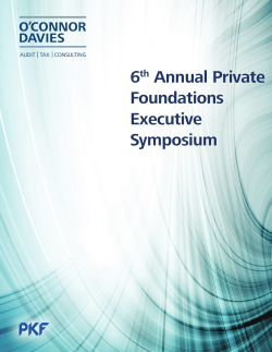 6th Annual Private Foundations Executive Symposium