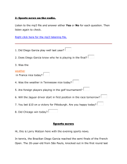 2- Sports news on the radio. Listen to the mp3 file and answer either