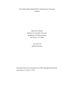 Three Philosophies Behind Public