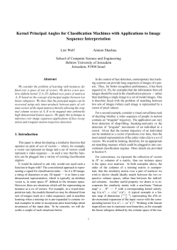 Kernel Principal Angles for Classification Machines with