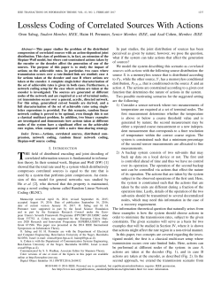 Lossless Coding of Correlated Sources With Actions