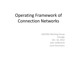 Operating Framework of Connection Networks