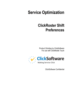 Shift Preferences
