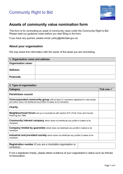 Community Right to Bid - Allerdale Borough Council