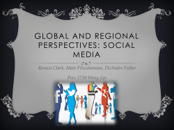 Global and regional perspectives: Social media