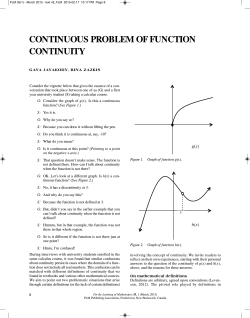 continuous problem of function continuity