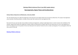 Rearrangements, Degree Theory and Counting Games
