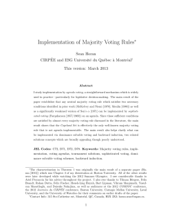 Implementation of Majority Voting Rules