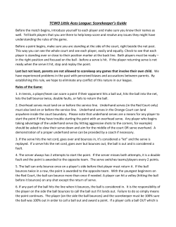 TCWO Little Aces League: Scorekeeper`s Guide
